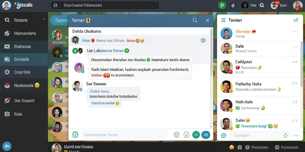 Tampilan dunia fantasi yang menawan dan penuh warna.